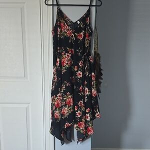 Floral Black Dress